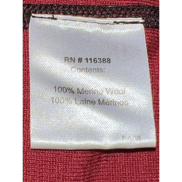 SMARTWOOL Mens Red 100% Merino Wool Pullover Long Sleeve Stretch Baselayer - Picture 7 of 8